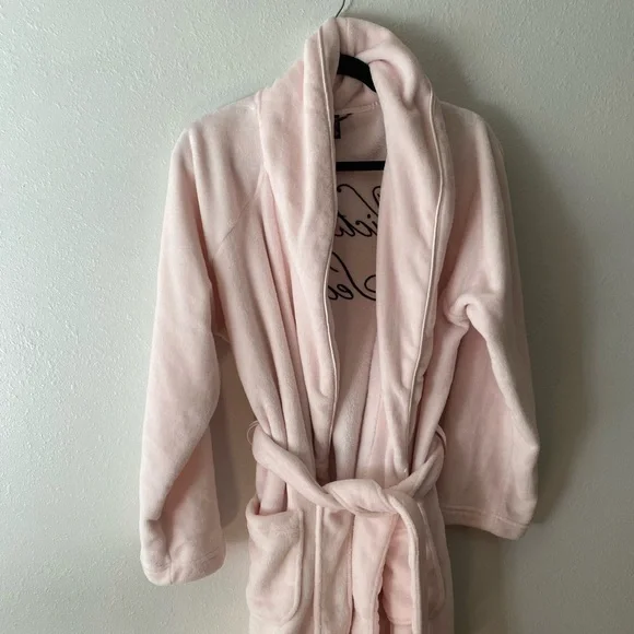 NWT Victoria’s Secret | pink plush robe size M/L - Picture 3 of 4